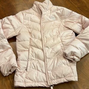 Like new light pink north face winter jacket
